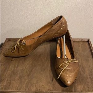 Envy Brown Leather Flats